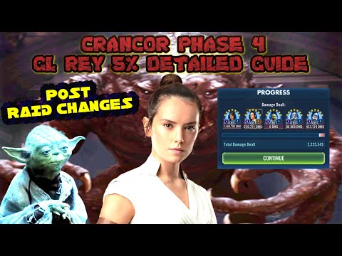 SWGOH - Crancor P4 GL Rey + GAS 501st 5-6% - Challenge Rancor Phase 4 POST CHANGES - IN-DEPTH GUIDE!