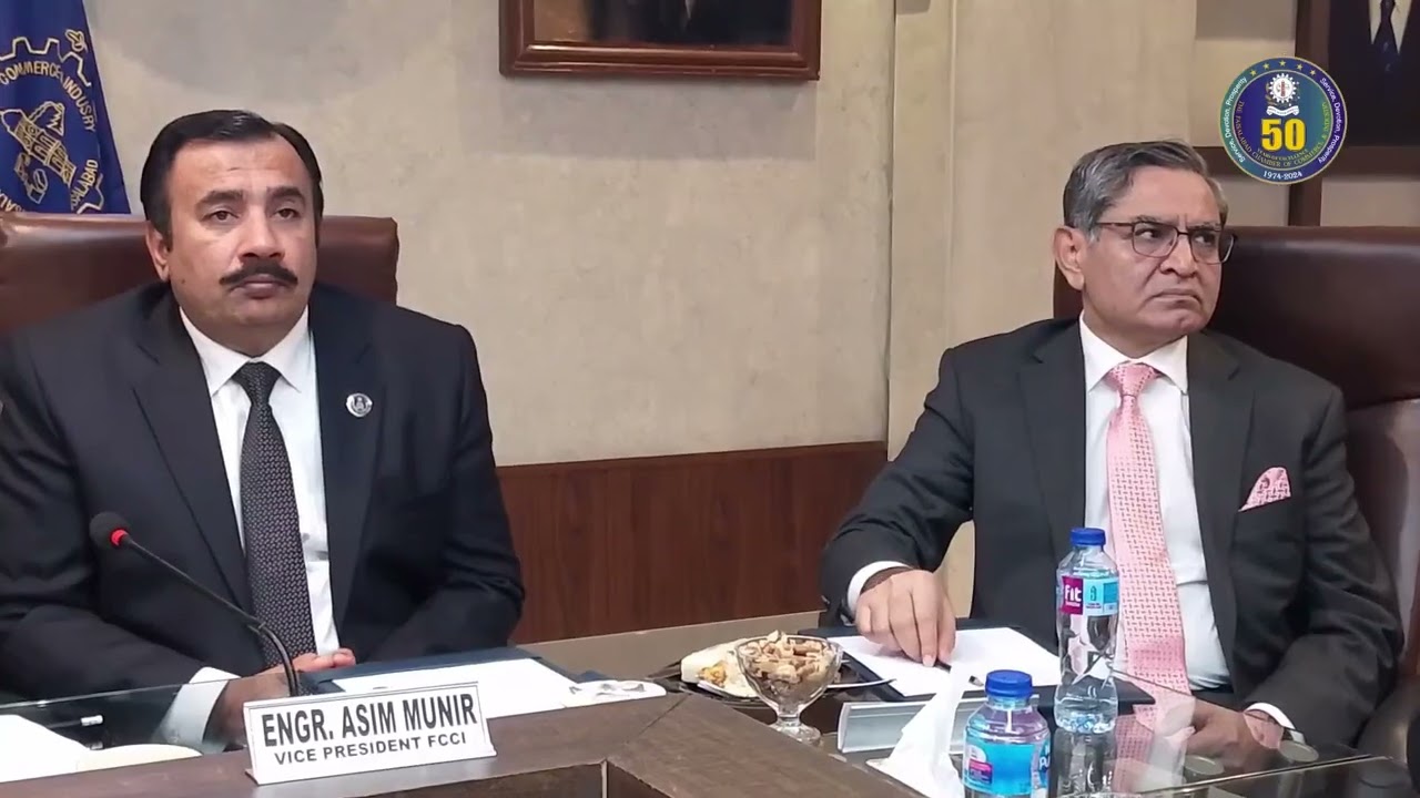 President FCCI Mr. Farooq Yousaf Sheikh meeting with Federal Secretary Commerce Mr. Jawad Paul