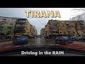  driving in the rain   tirana albania 4k