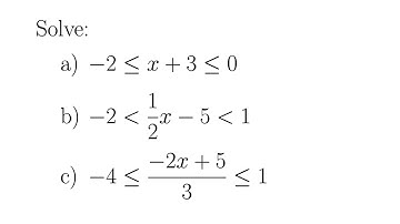 Solving Compound (Nested) Inequalities