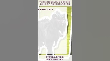 Exposed D&D 5e Tyrannosaurus Zombie Challenge Rating #Shorts