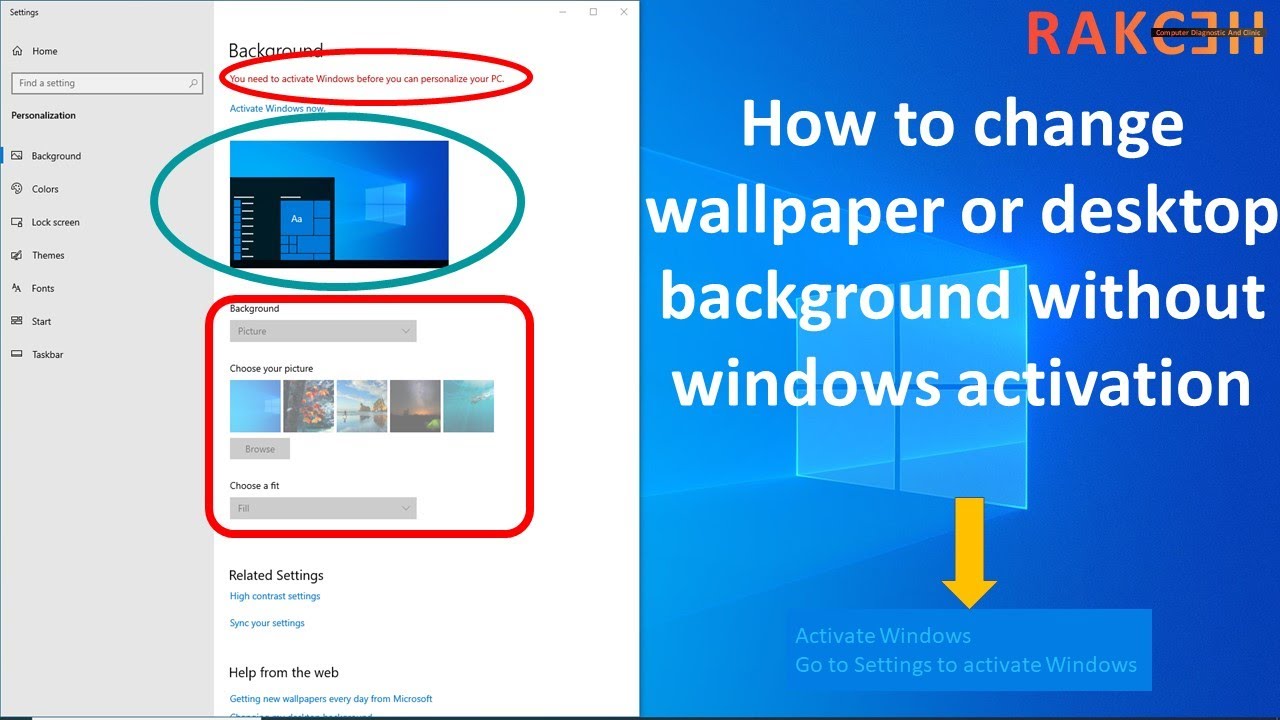 How to Change Desktop Wallpaper in Windows 10 Without Activation