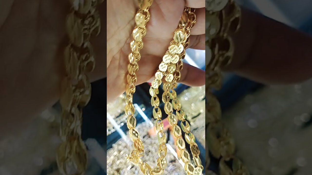 21k Saudi Gold 24'' Damascus chain