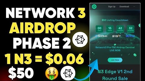 Network3 Airdrop Launchpool Phase 2 | Network3 Airdrop Update || Network3