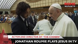 Actor and director of “The Chosen” meet Pope Francis at the Vatican screenshot 5