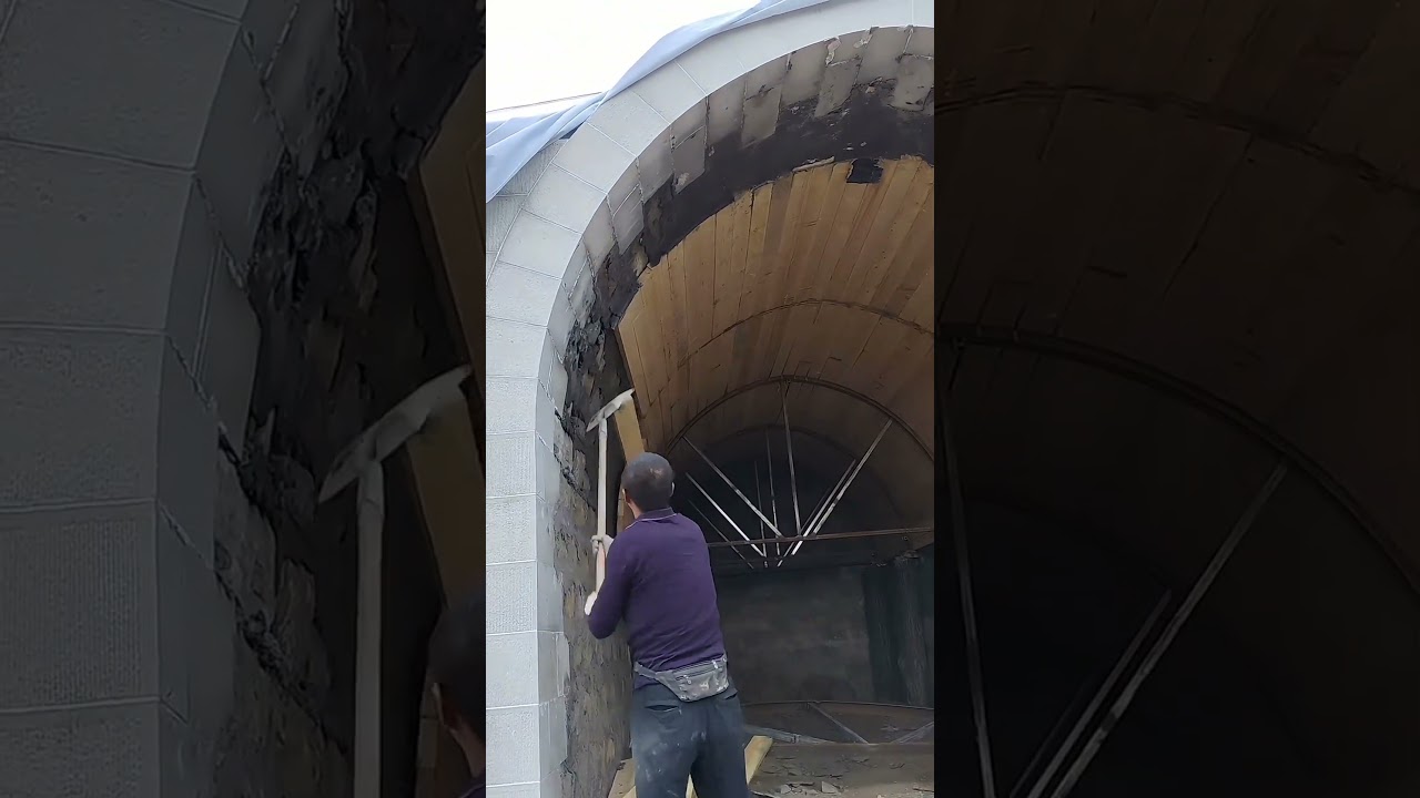 Arch Structure Formwork Removal | Skilled Worker Technique