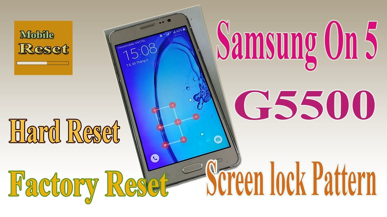 Hard reset Galaxy On 5 bypass screen lock pattern ok. - YouTube