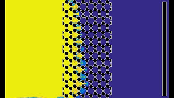Linear waves of higher frequency crossing a metamaterial with a hex structure