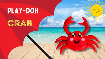 Crab Play-doh | Crab clay modelling videos for kids | Play-doh videos for kids | Easy crab DIY.