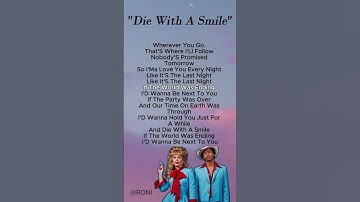 Thumbnail of Die with a smile song lyrics ~ Lady Gaga & Bruno mars #lyrics #ladygaga #brunomars #shorts