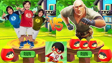 Tag with Ryan vs Jumanji Epic Run - All Characters Unlocked All Costumes All Vehicles Combo Panda