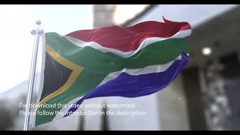 South Africa flag with 3d effect blowing in the wind 3D Flag V2 long
