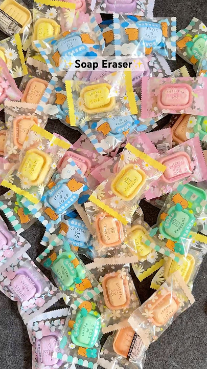 Soap Or Eraser ?!😍 🧼🫧🌷#eraser #soap #kawaii #stationary #stationery #trendingonshorts #fyp