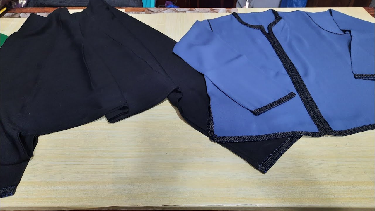 طريقة تفصيل جبادور بالسروال قندريسي للأولاد عمر 8سنوات الجزء 1