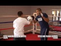 Fernando Vargas Trains a Young Fighter Wearing the TITLE Boxing Razor Mitts - TITLE Boxing