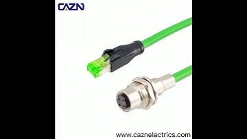 4 Pin D Code M12 Ethernet Cable Connector CAZN