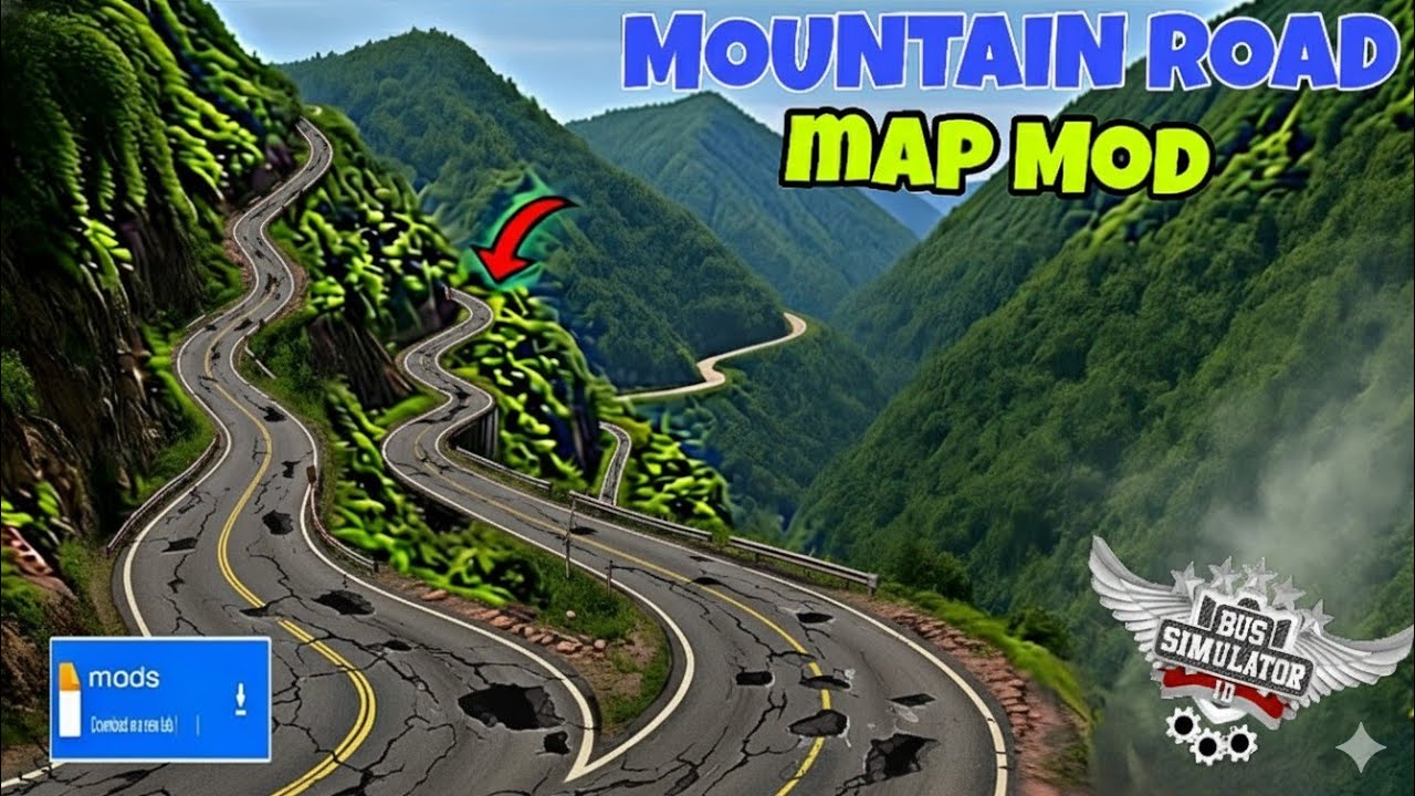 Map Mod Bussid 4.4.1- New Broken Mountain Road Mod For Bus Simulator Indonesia|Bussid Map Mod|Bussid