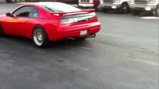 Elliot breaks in the new 335 tires!!! - Burnout + Antilag - 300ZX TT