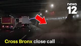 Scary moment: Debris crashes onto car on Cross Bronx Expressway