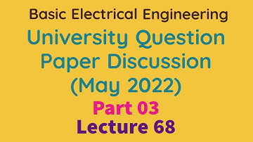 VTU Basic Electrical 21 Scheme University question paper discussion May 2022 with solution_Module 5