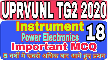 Class 18 UPRVUNL TG2 ISRO TECHNICIAN B INSTRUMENT ELECTRONICS MECHANICS IMPORTANT OBJECTIVE QUESTION