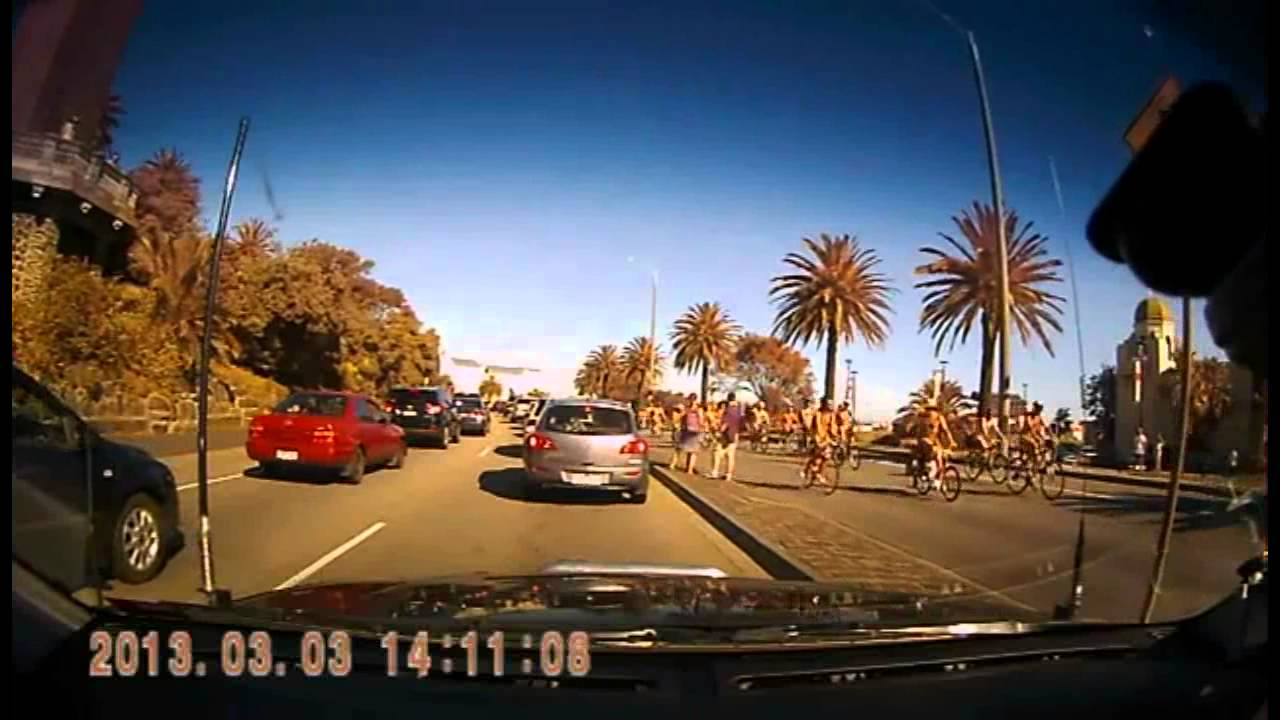 Young girl subjected to nude bike riders in St Kilda