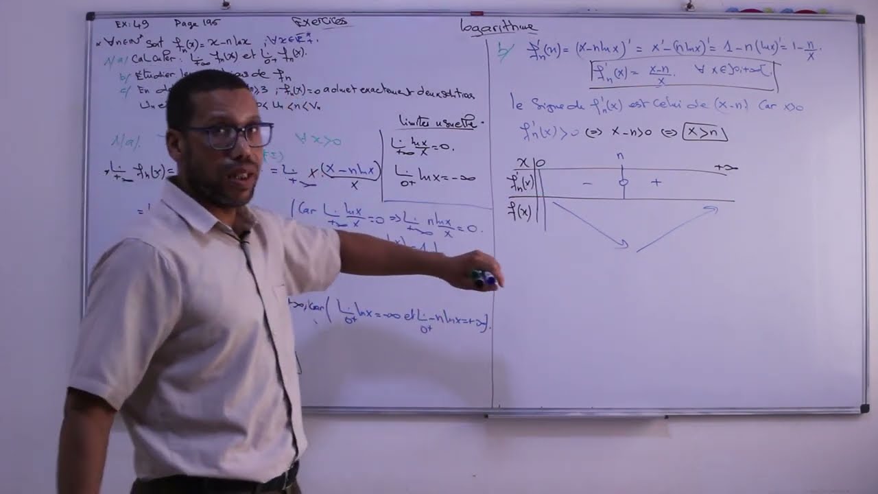 exercices logarithme   04  ex 49  page  195  1/3