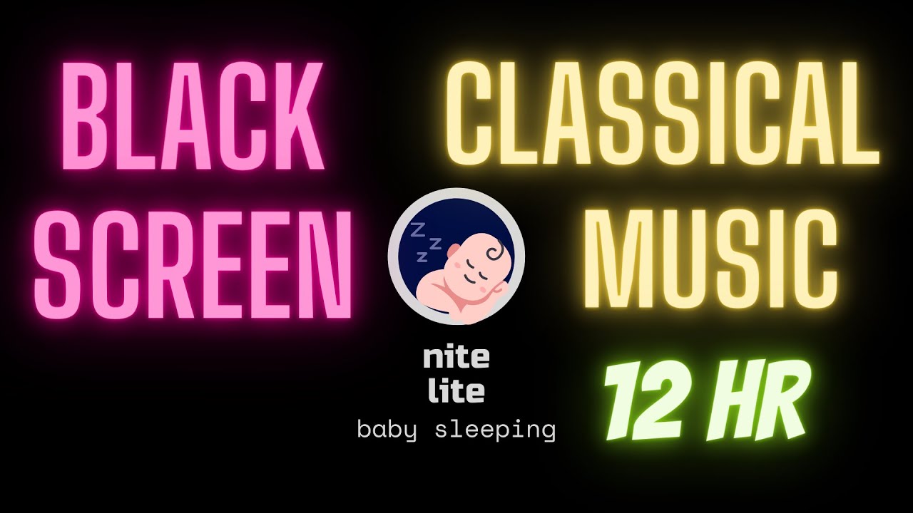 White Noise for Babies Night Light Black Screen 12 Hour Music Baby