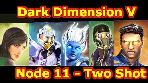 Dark Dimension V Node 11 Two Shot | DD5 Node 11 Play-though Guide | Marvel Strike Force-Free to Play