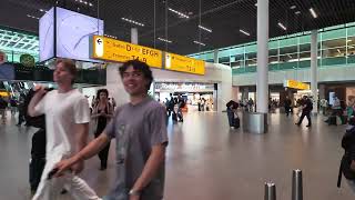 Amsterdam Schiphol Airport (AMS) Arrival Walking Directions to Car Rentals and Trains to City