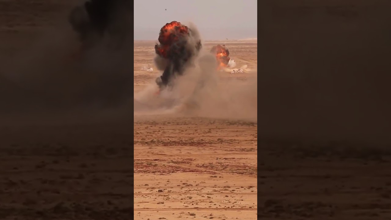 US and Moroccan troops tear up some desert. | 