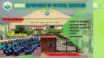 HNBGU Department of Physical Education || Detail Video || My Physical Education