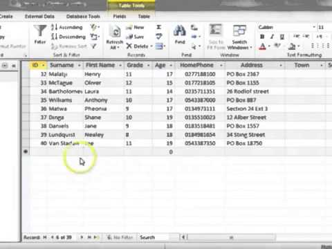 10 Adding and Deleting Records and Fields