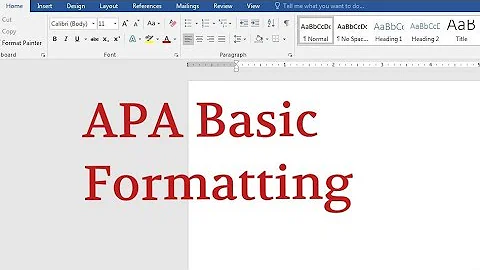 APA in Microsoft Word - Setting Up the Basic Forma...