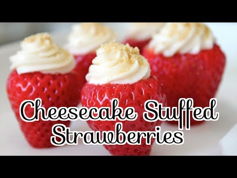 ✦ How to Make CHEESECAKE STUFFED STRAWBERRIES (NO BAKE) ✦ NOSHING WITH PARIS