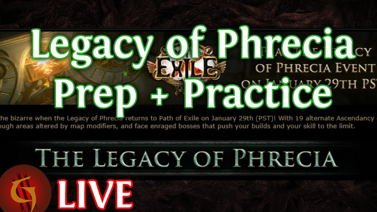 Phrecia Prep & Practice. Mostly Campaign Practice Today - Path of Exile
