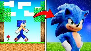 From 2D To 5D SONIC In Realistic Minecraft!