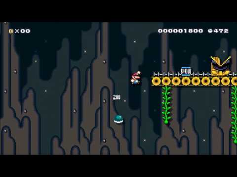 Super Mario Maker - Kaizo Level: Item Abuse Death Drop