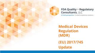 2018 Medical Device Regulation EU 2017/745 Training v1.0