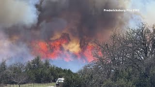 Evacuations underway as crews battle 8,640-acre wildfire near Fredericksburg