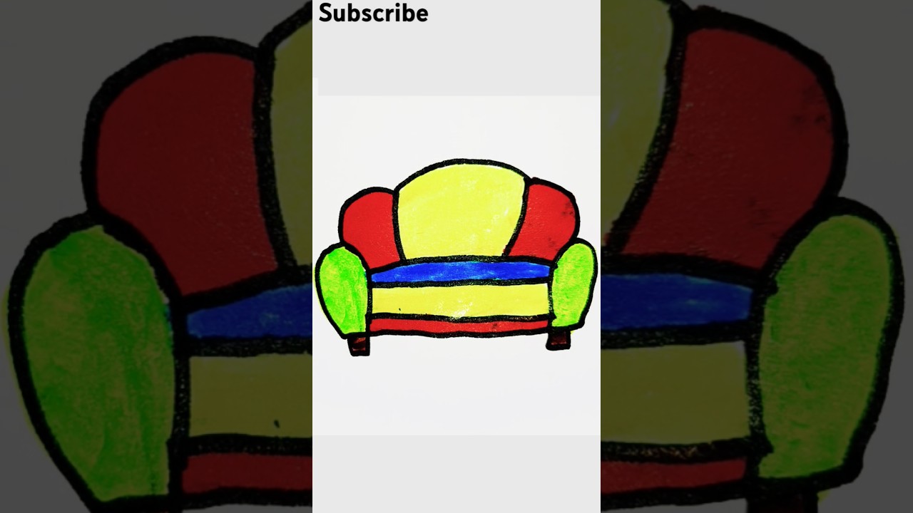 Cute Sofa Drawing 