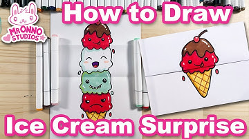 How to Draw a Folding Surprise Ice Cream Cone!