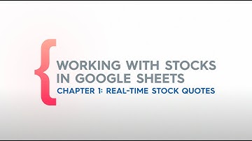 How To Get Real-time Stock Quotes In Google Sheets Using Market Data