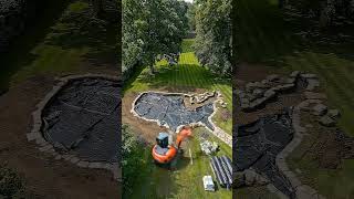 Backyard Transformed Into a USA Map Koi Pond! 😱🇺🇸 #shorts #viralshorts #backyardgoals #backyardpool