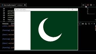 Python Turtle - Code the Pakistan Flag Tutorial #python #turtle #pakistaniflag.