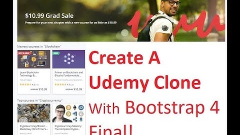 Bootstrap 4 tutorial full project | build a Udemy clone with bootstrap 4.1 | bootstrap 4 final