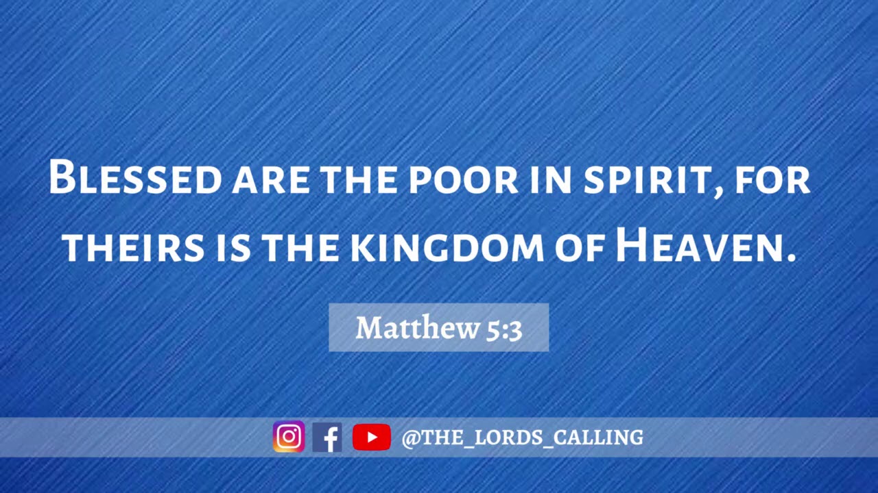 WHAT DOES IT MEAN BY BEING POOR IN SPIRIT Short Message Daily
