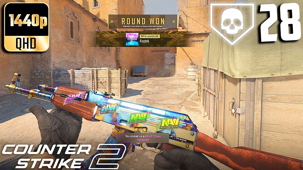 CS2- 28 Kills On Dust 2 Competitive Full Gameplay #31! (No Commentary)