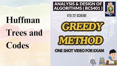 HUFFMAN CODING: Algorithm, Analysis & Problems - ADA BCS401 Mod4 VTU #VTUPadhai #daa #vtu #bcs401