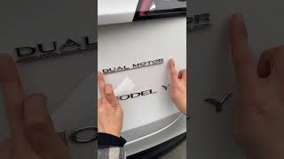 Siglin Dual Motor Emblem Sticker For Tesla Model 3Ysx.